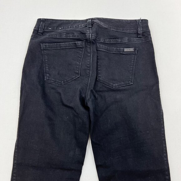 White House Black Market Cropped Jegging Black Womens Size 0 Zip Ankle - Picture 6 of 10